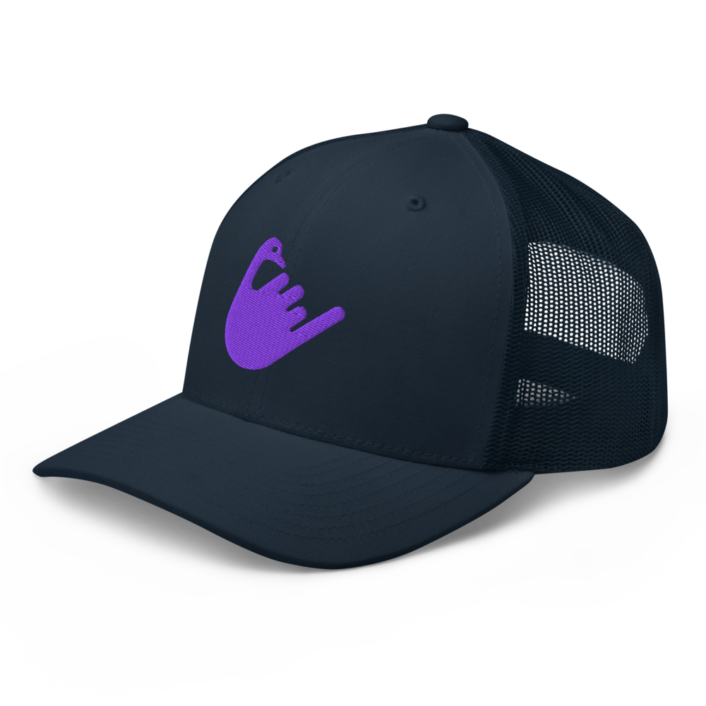 hang loose nostr cap side view navy