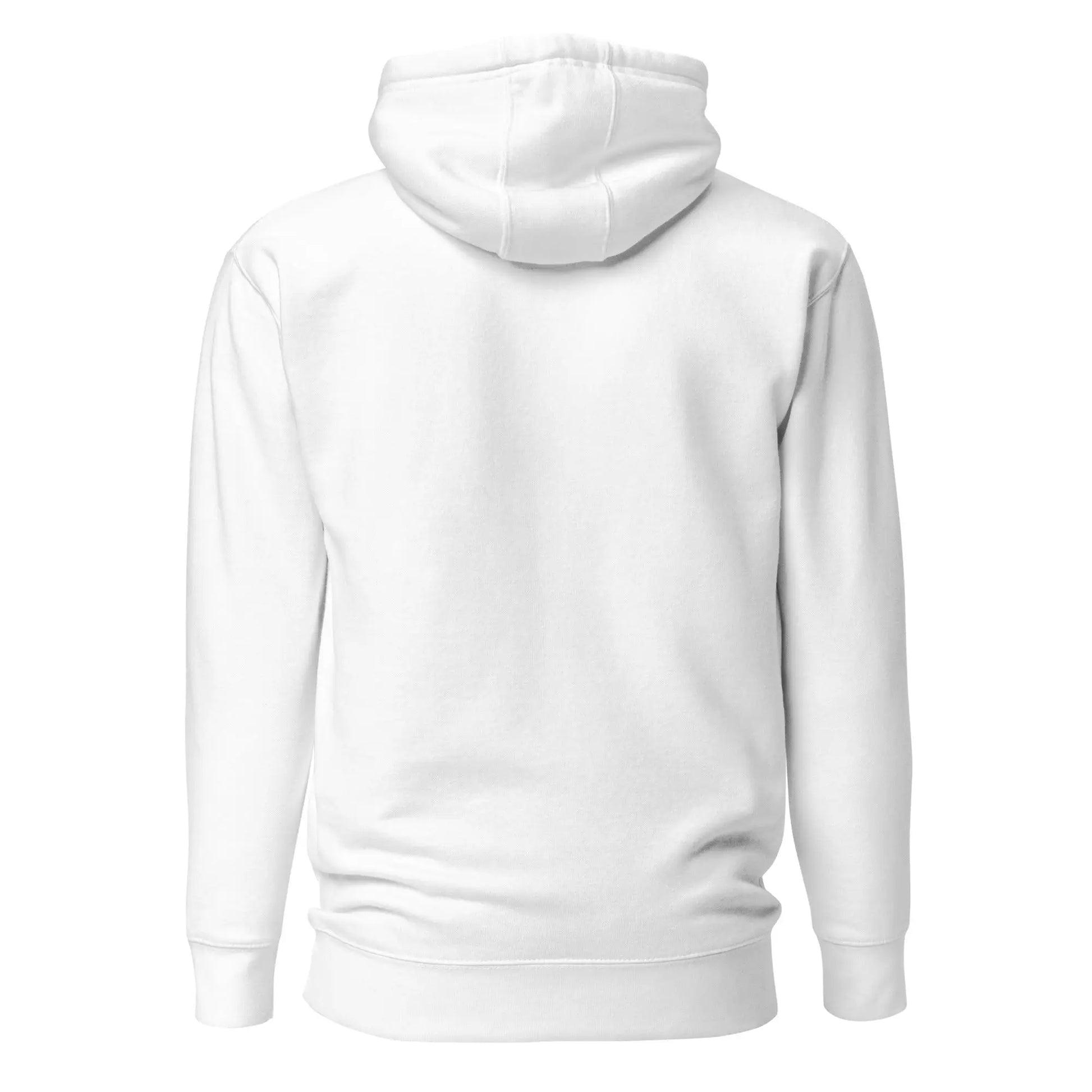 bitcoin hoodie - happy hodldays - back view - white