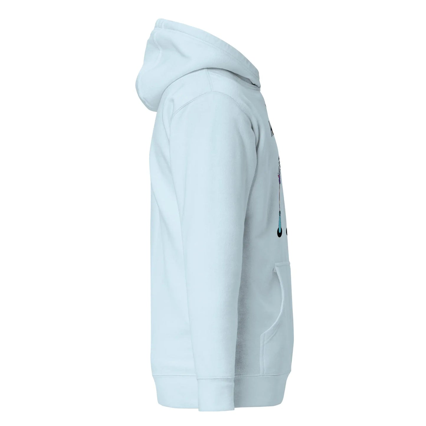bitcoin hoodie - happy hodldays - side view - sky blue