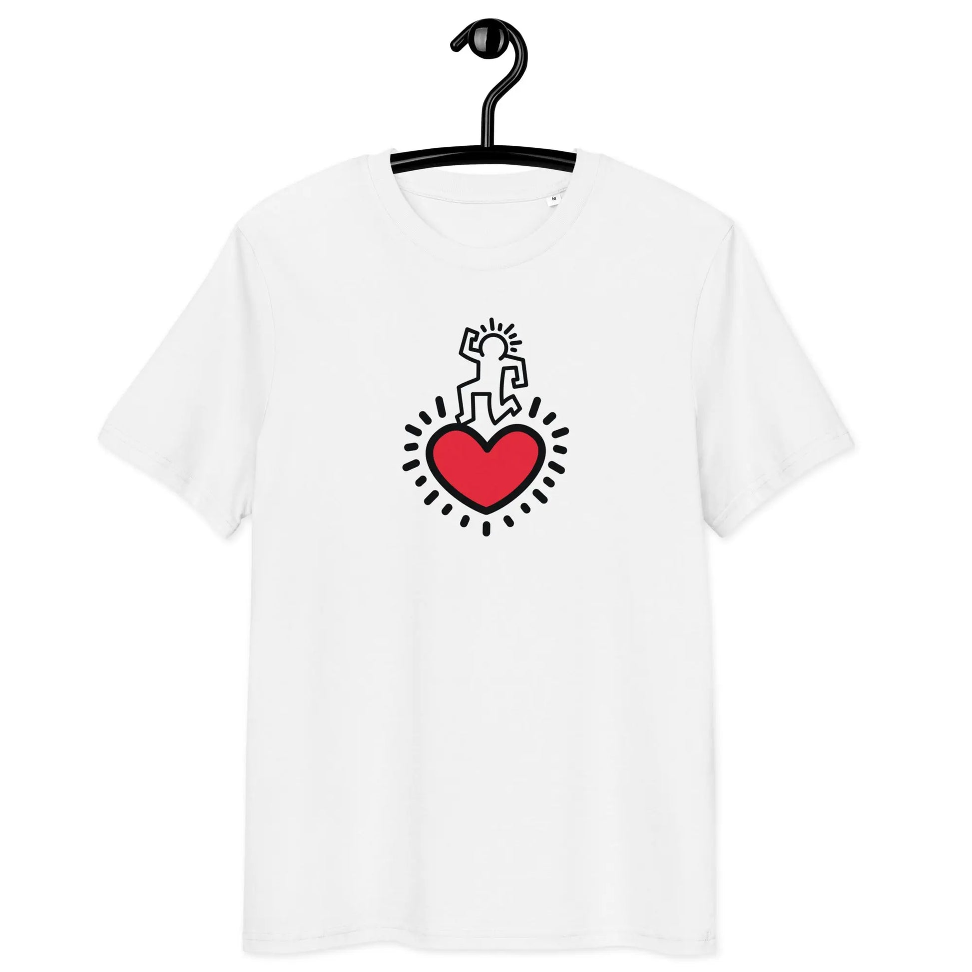 heart dance t-shirt - on hanger - white color
