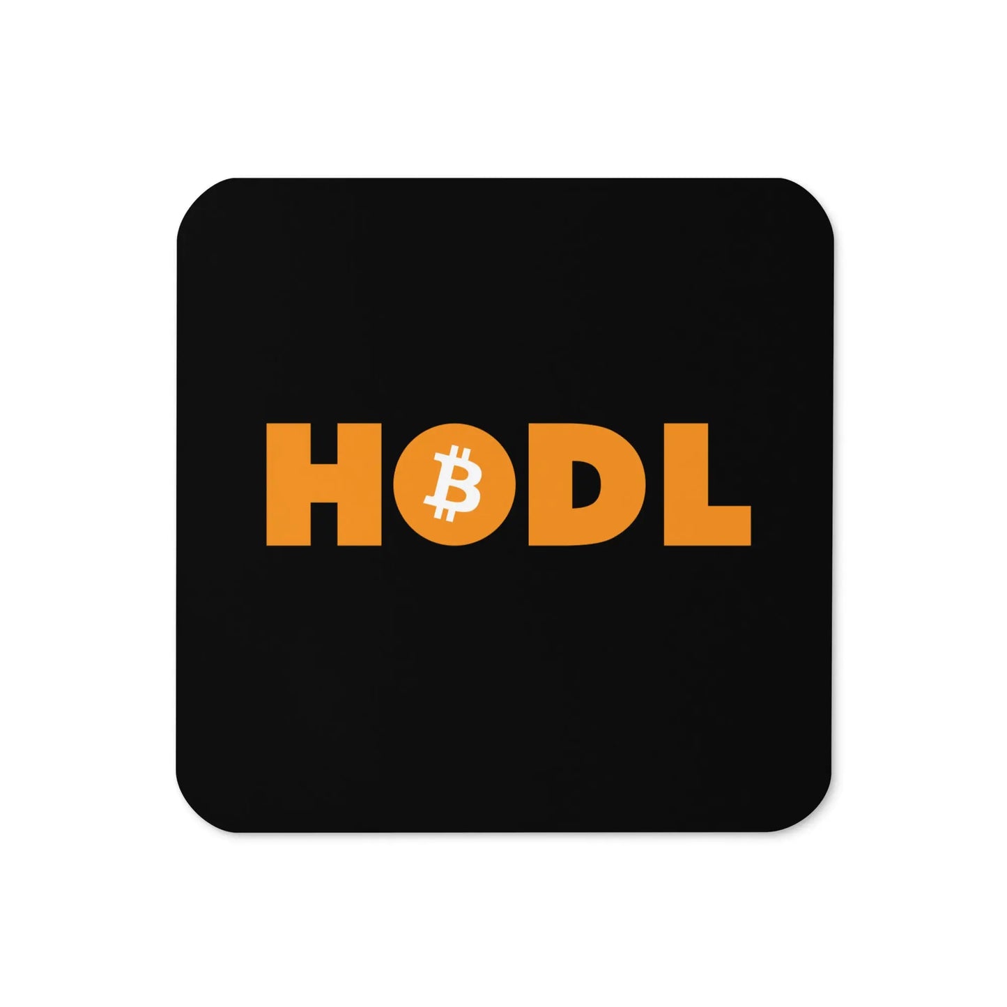 HODL Bitcoin coaster by BitPopArt front view