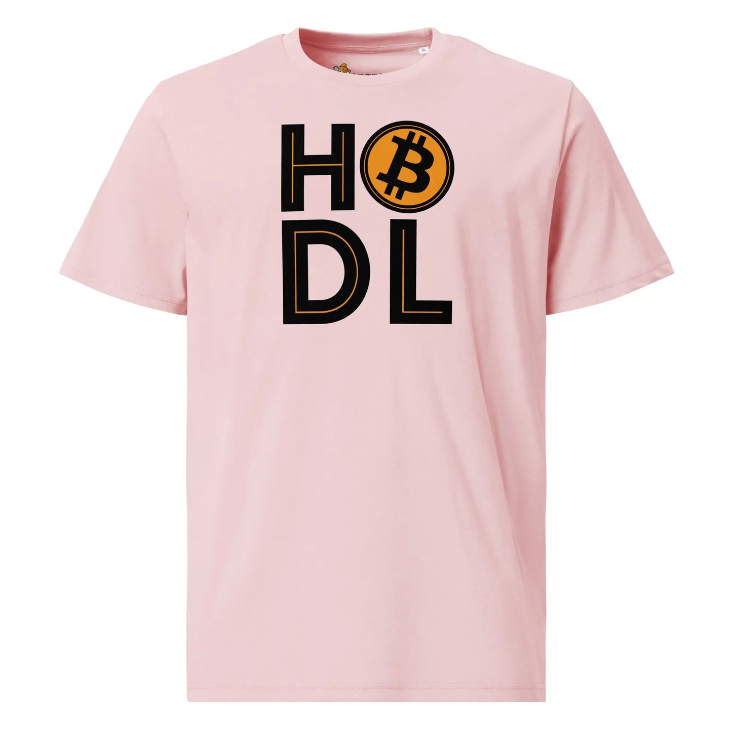 HODL Bitcoin T-Shirt - front view - pink