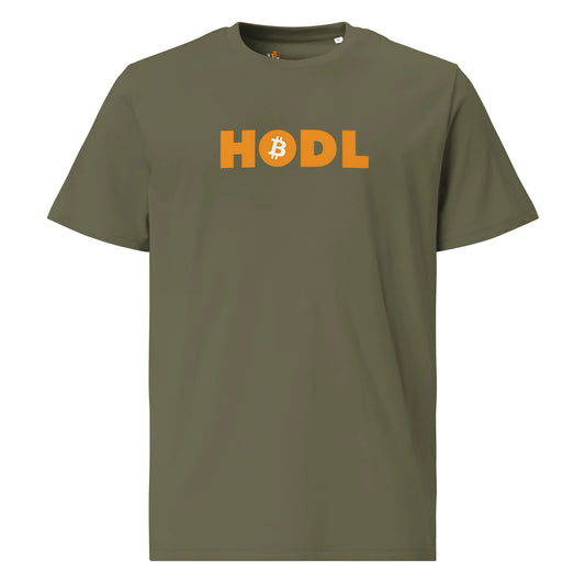 bitcoin t-shirt - hodl - front view - green