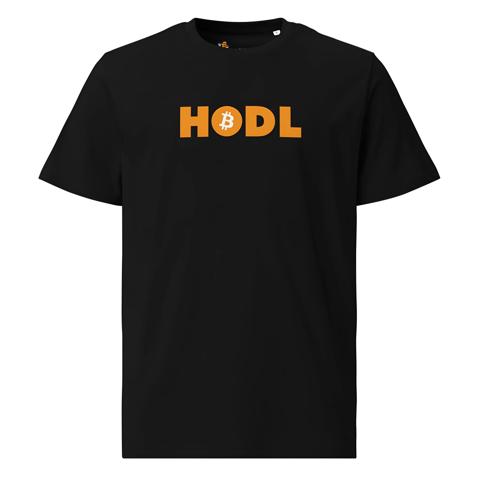 bitcoin t-shirt - hodl - front view - black