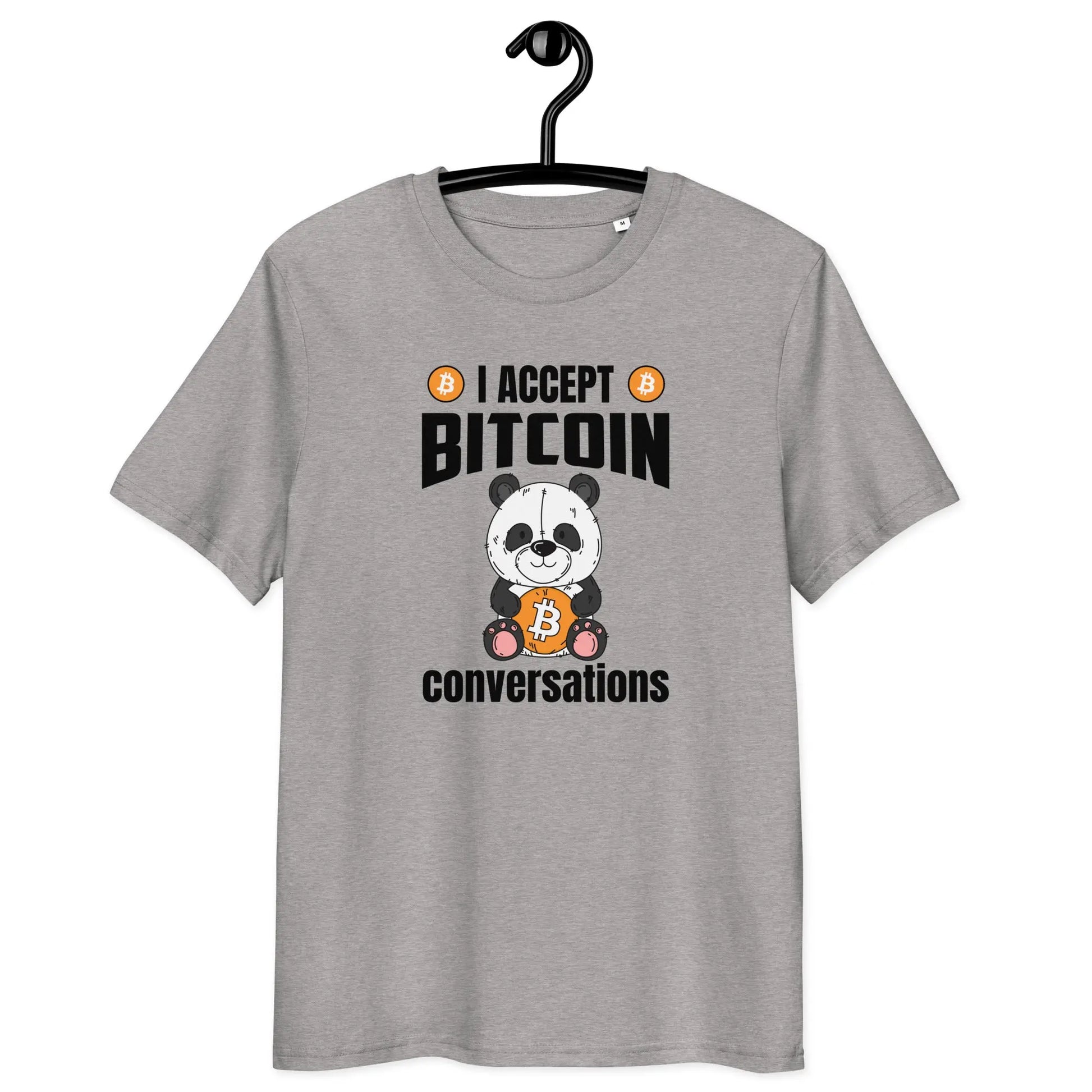 Bitcoin T-Shirt – I Accept Bitcoin Conversations - on hanger