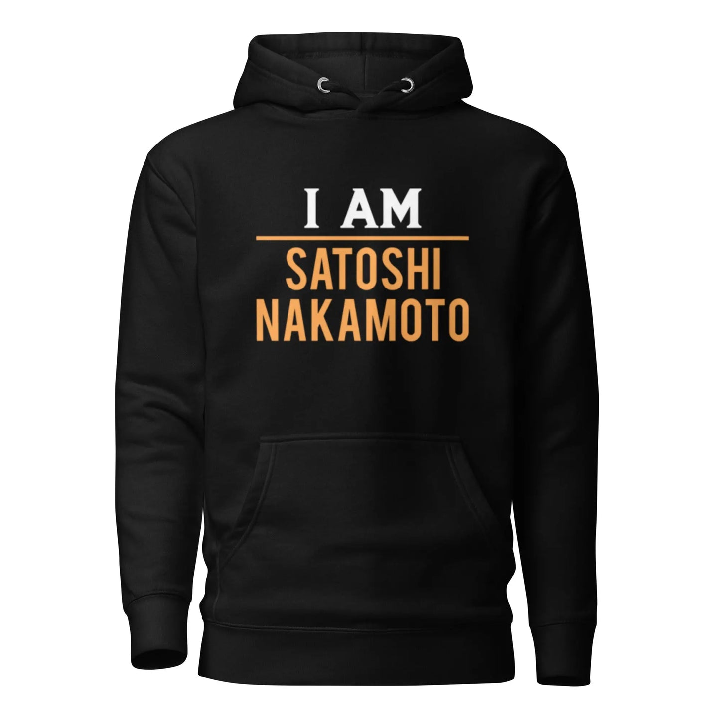 bitcoin hoodie - i am satoshi nakamoto - front view