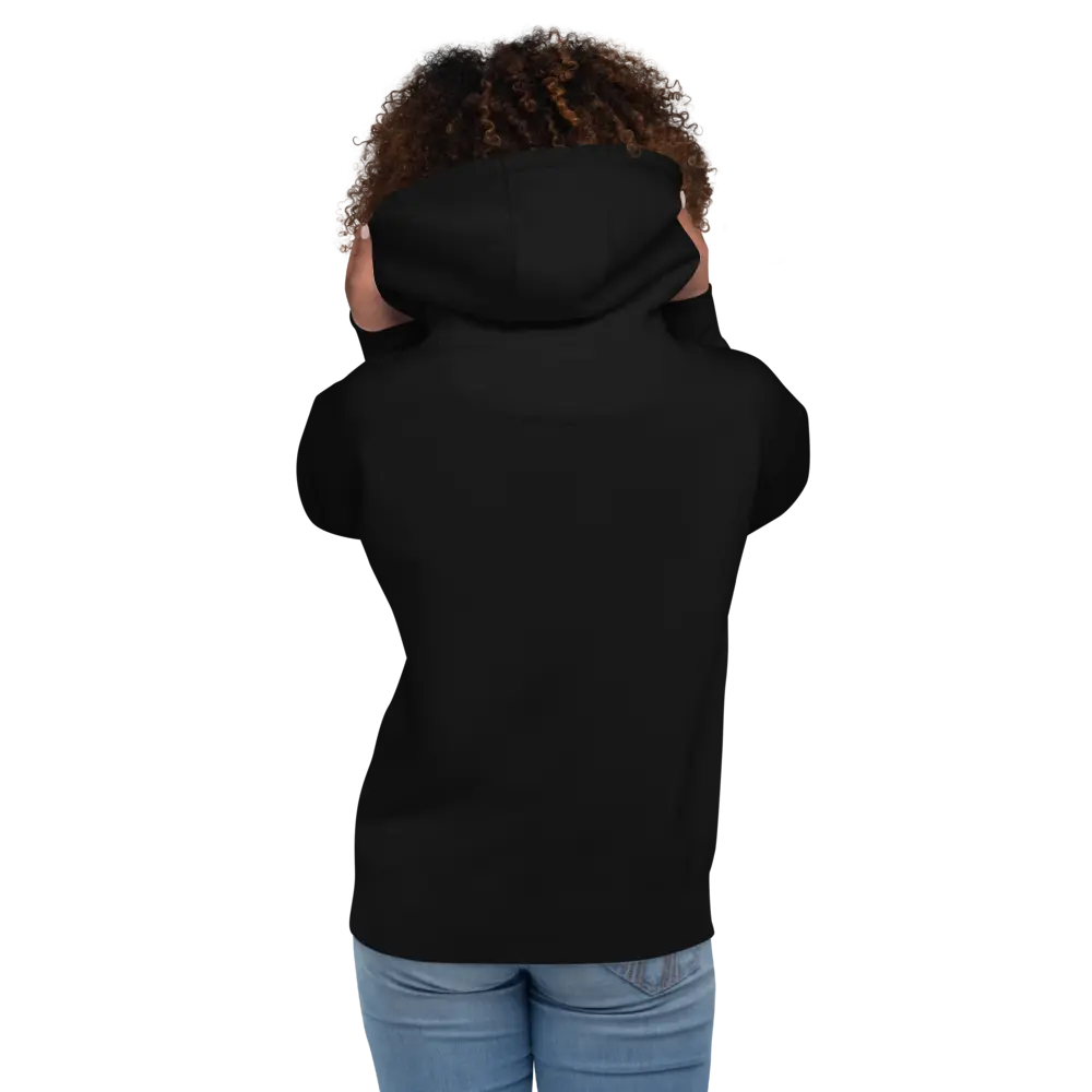 nostr hoodie - i love nostr design - back view - black