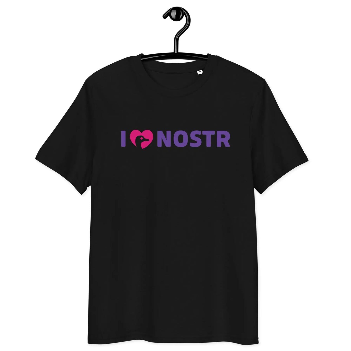 nostr t-shirt - i love nostr - front view