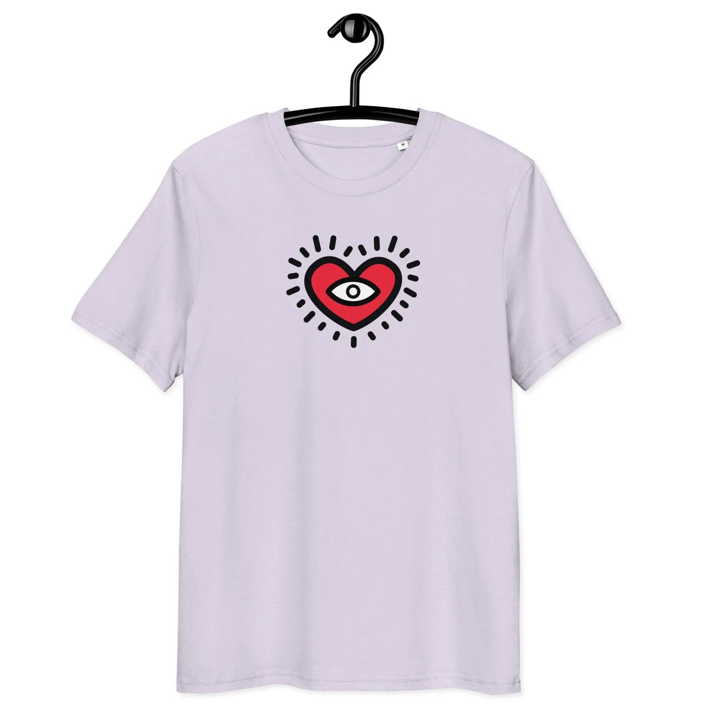 i see you t-shirt - front view - on hanger - lavender color