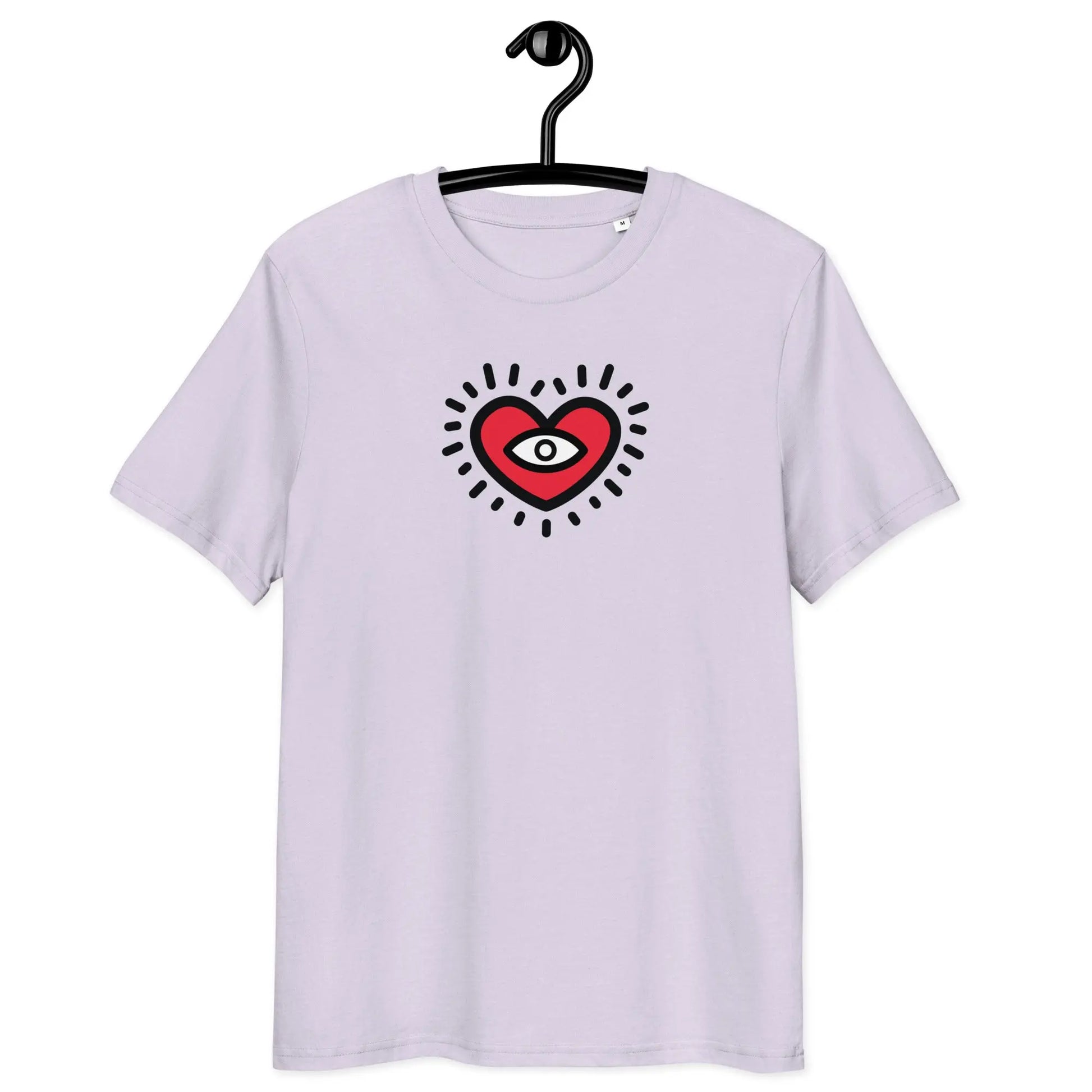i see you t-shirt - front view - on hanger - lavender color