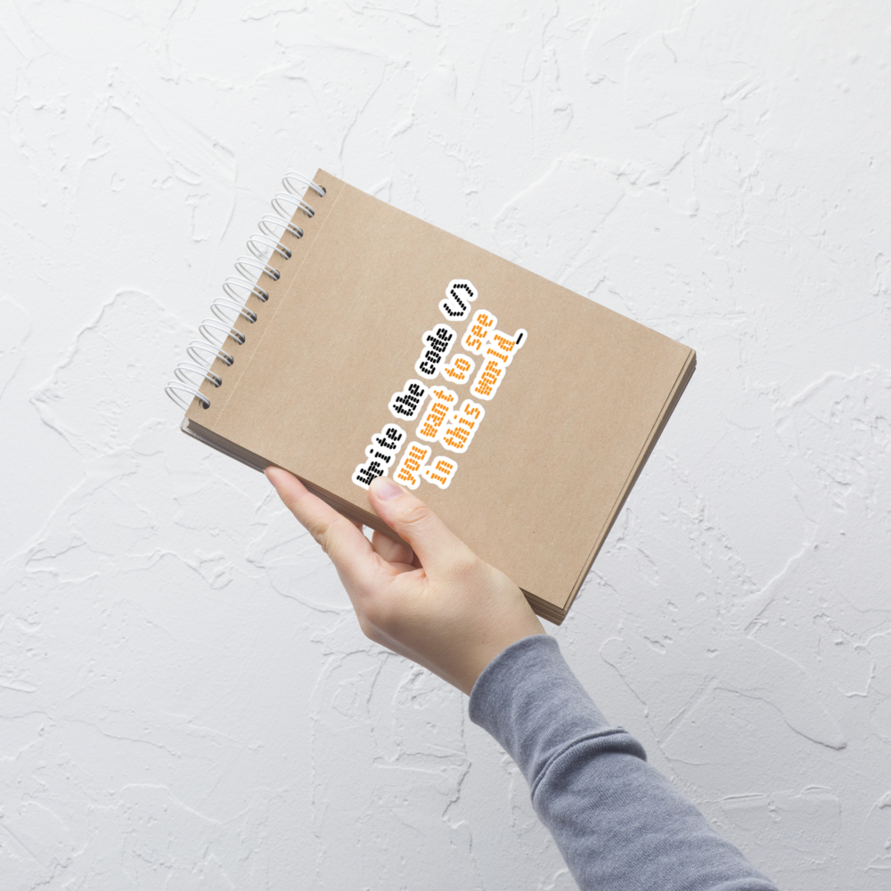 bitcoin sticker - write code - notebook view