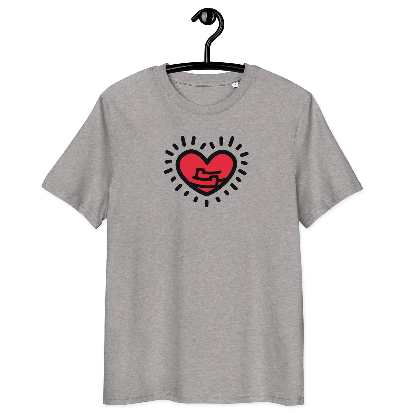love yourself t-shirt - front view on hanger - grey