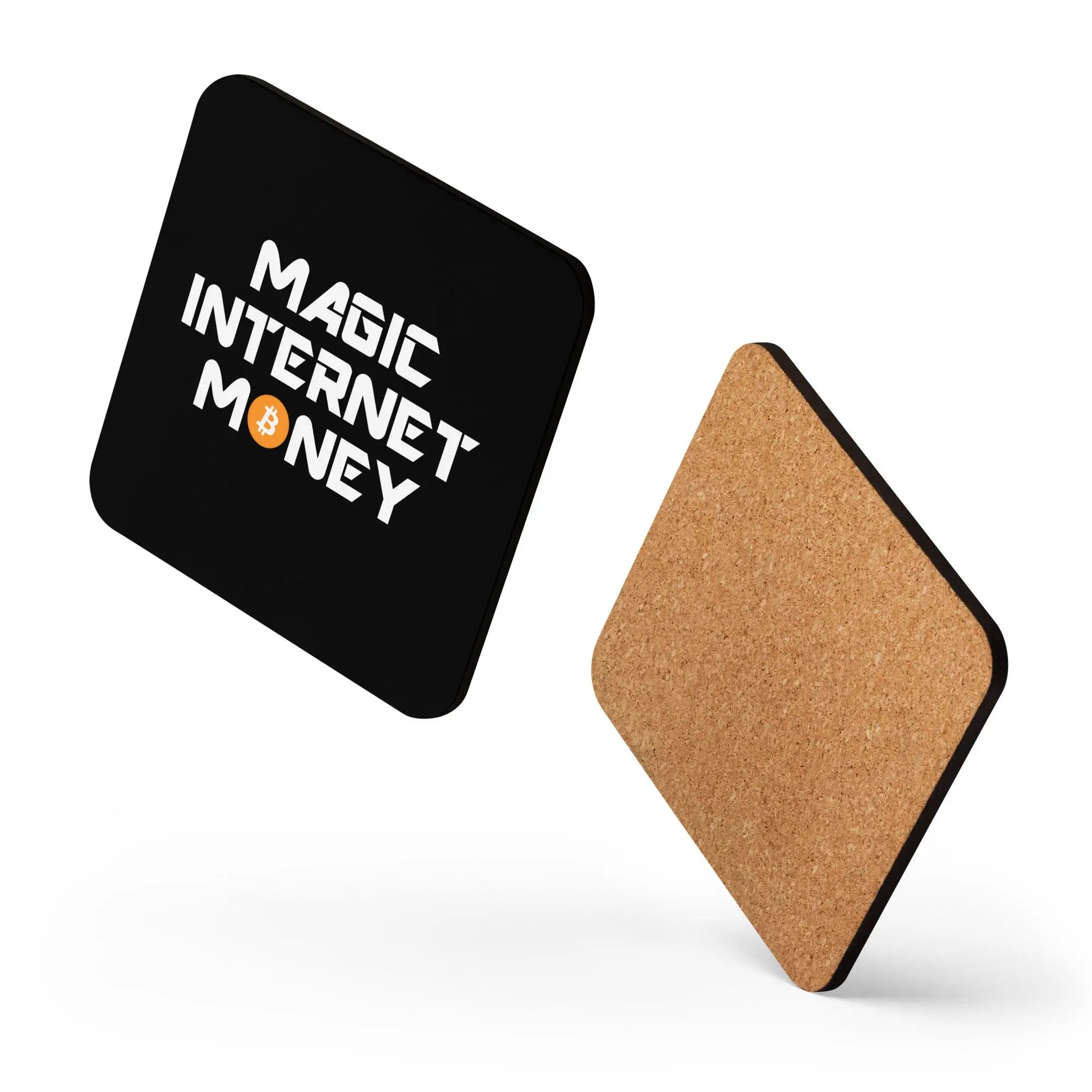 Magic Internet Money Bitcoin coaster floating layout product image