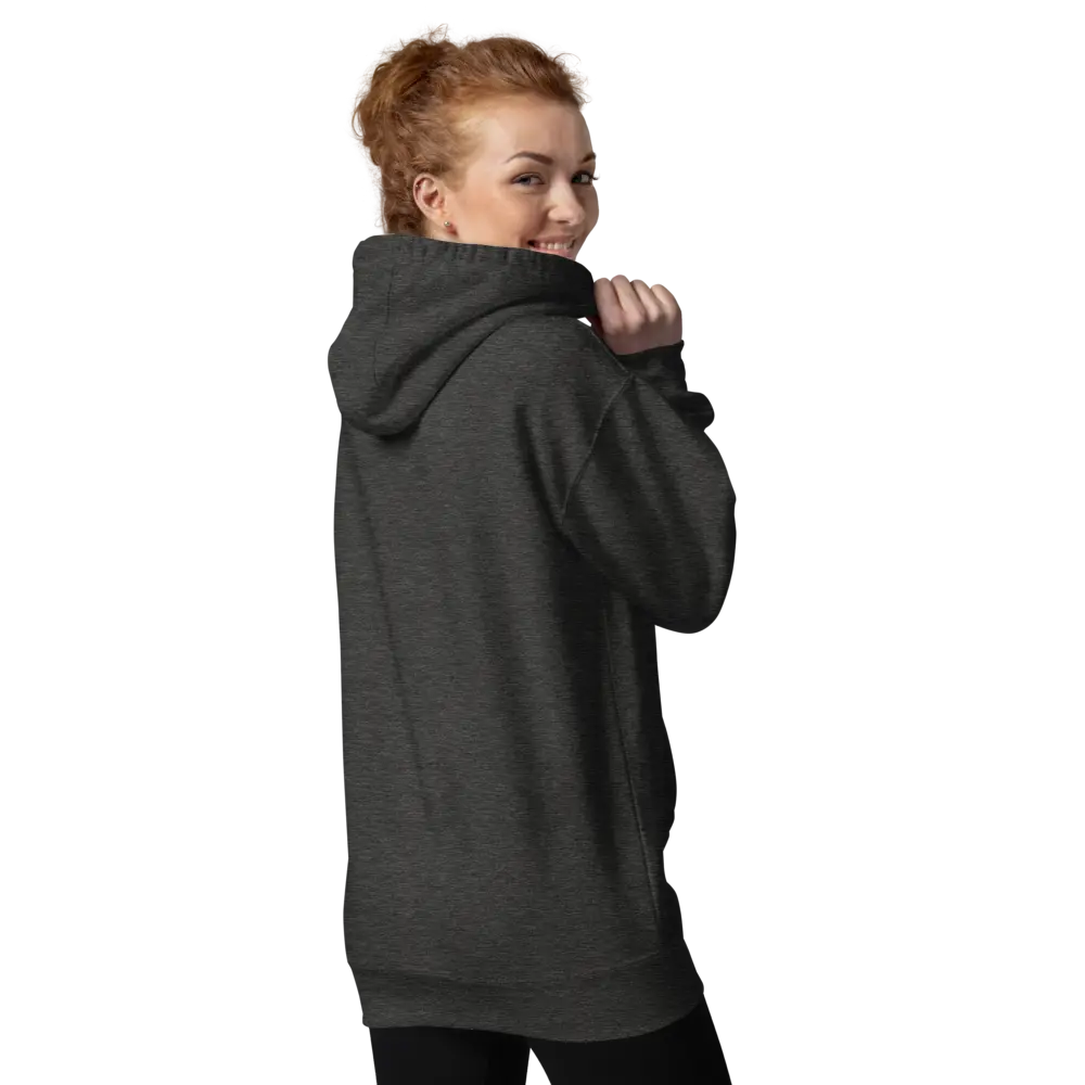 bitcoin hoodie - make money great again - back view on model