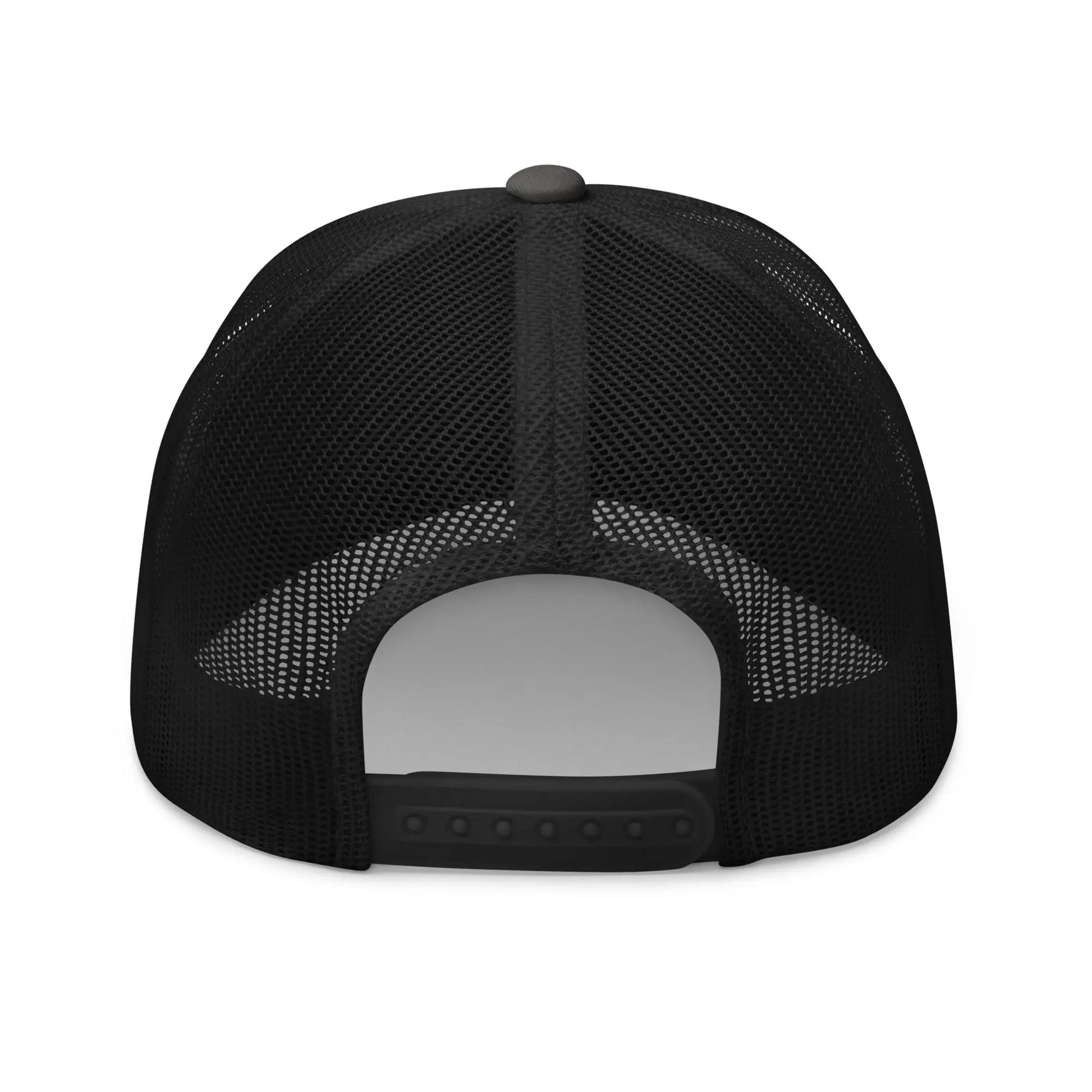 bitcoin trucker hat - make money great again - back view - black