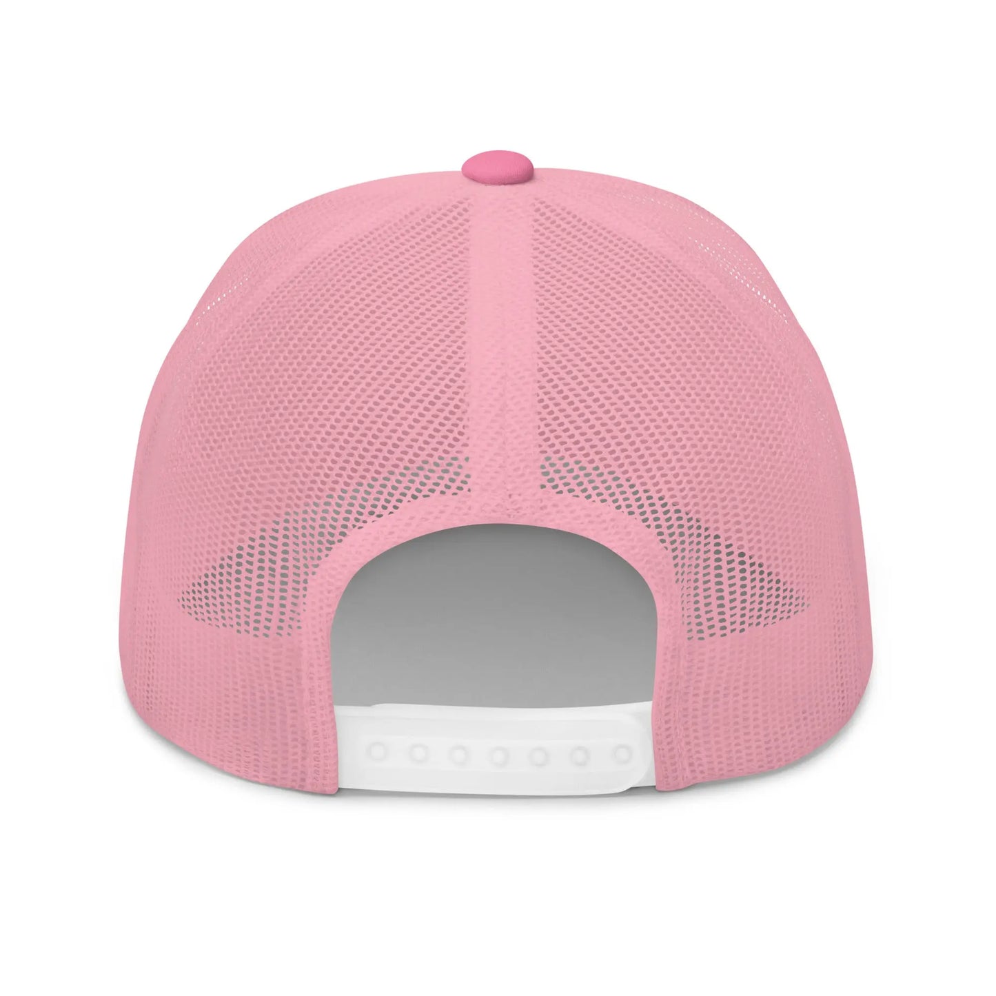 bitcoin trucker hat - make money great again - back view - pink
