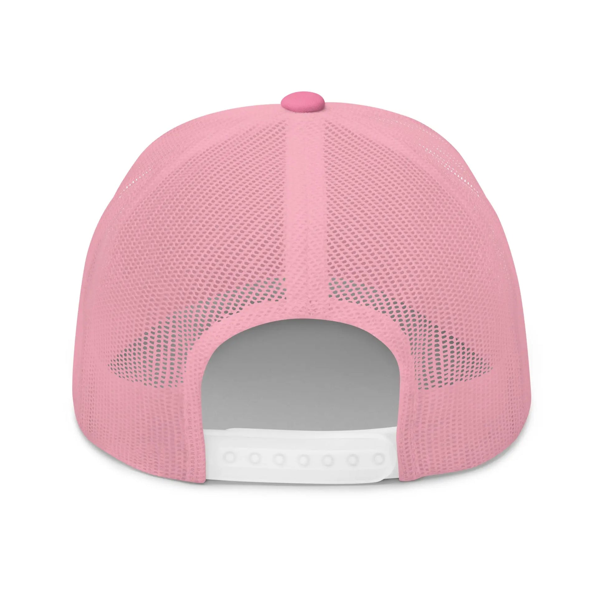 bitcoin trucker hat - make money great again - back view - pink