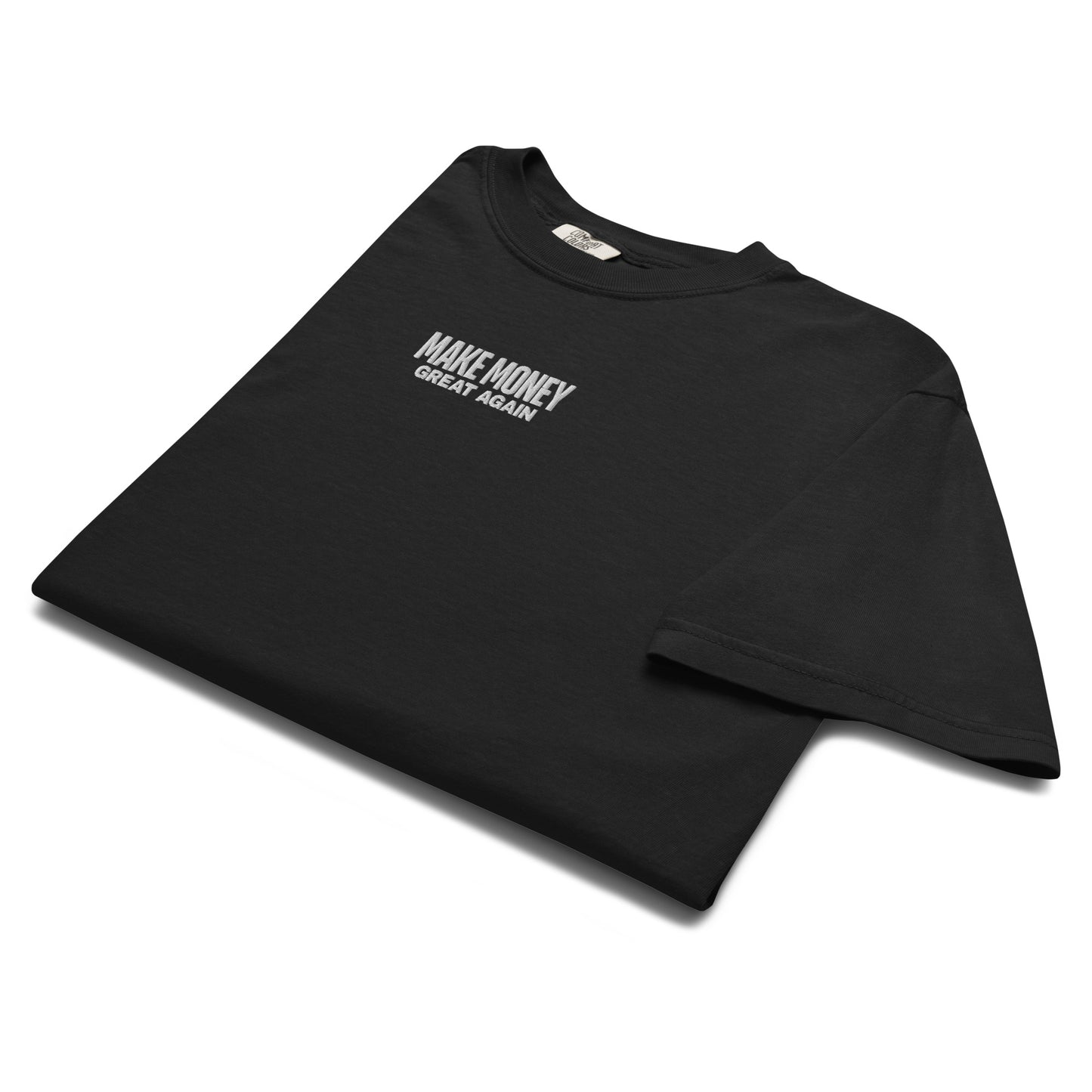 bitcoin t-shirt - make money great again - folded view - black