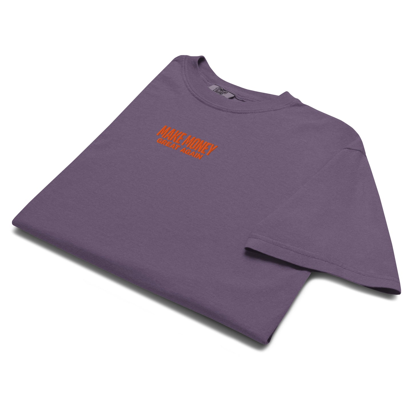 bitcoin t-shirt - make money great again - folded view - grape
