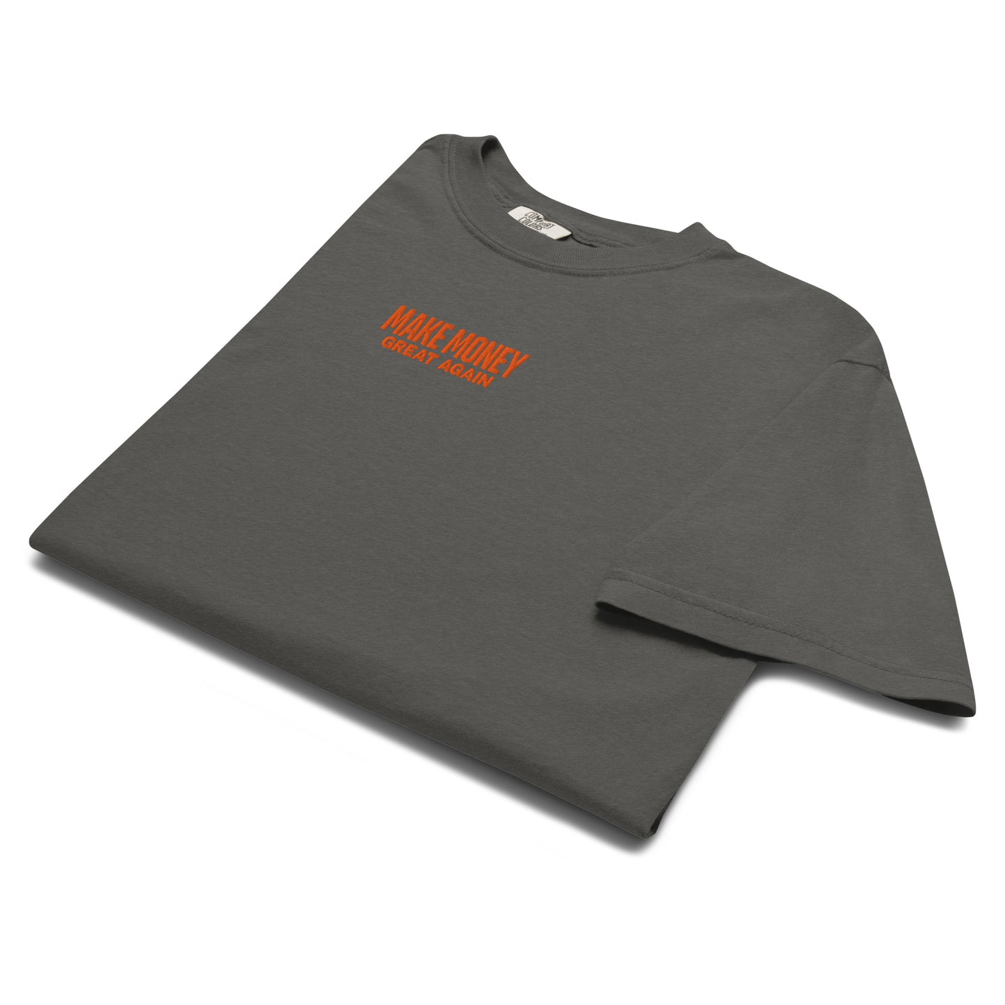 bitcoin t-shirt - make money great again - folded view - pepper
