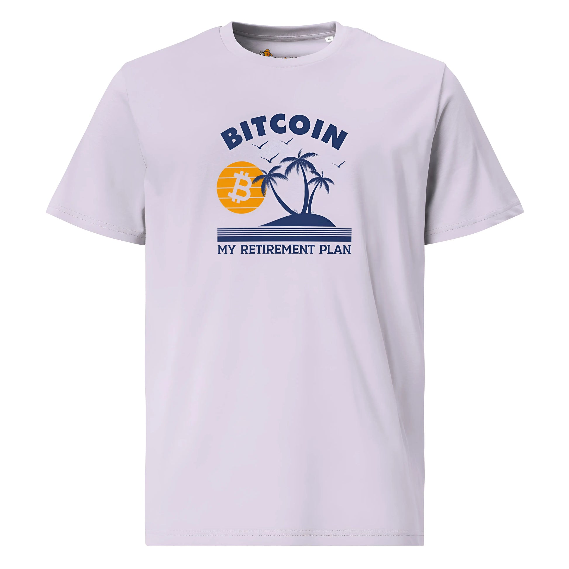 bitcoin t-shirt - my retirement plan - front view - purple