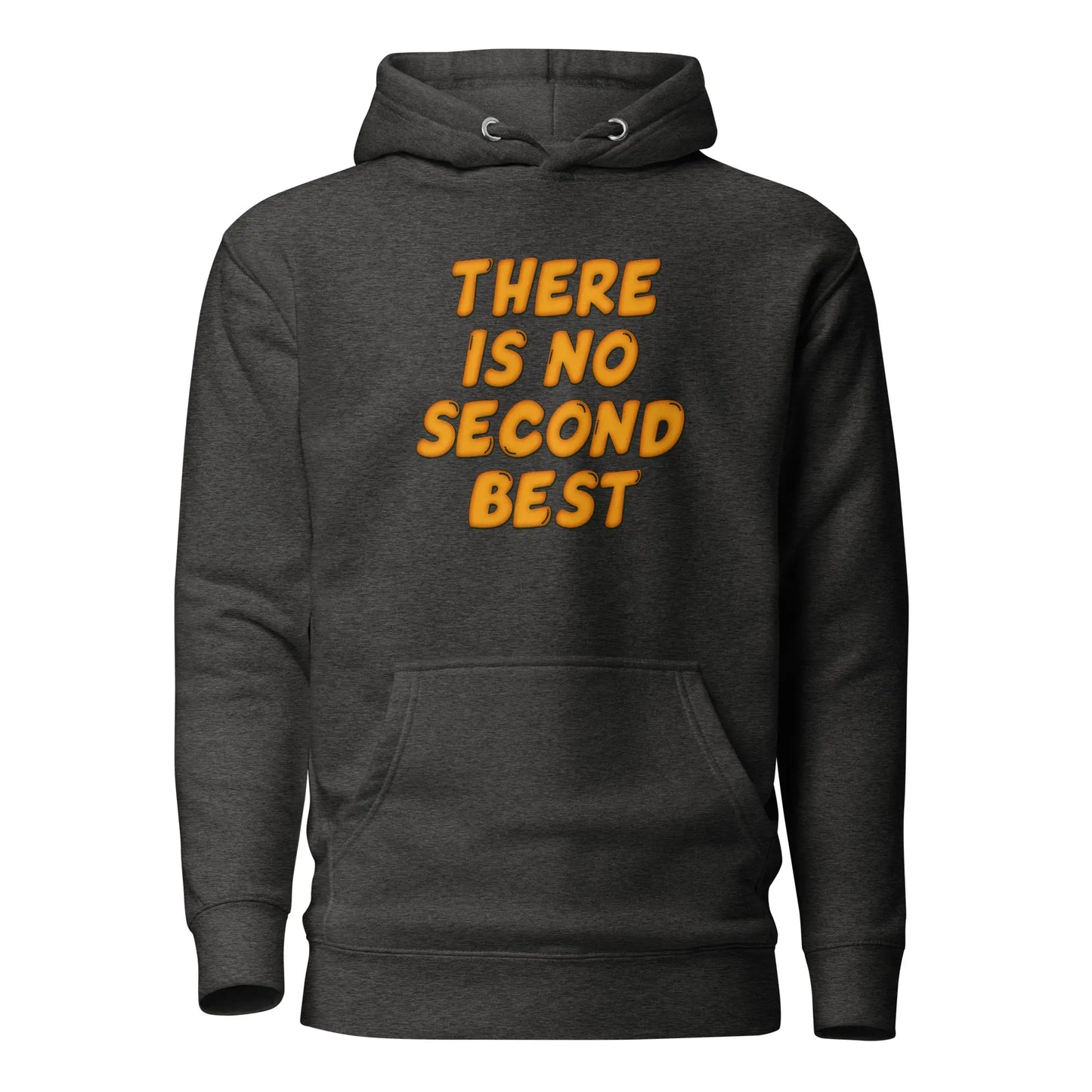 bitcoin hoodie - no second best - front view - grey