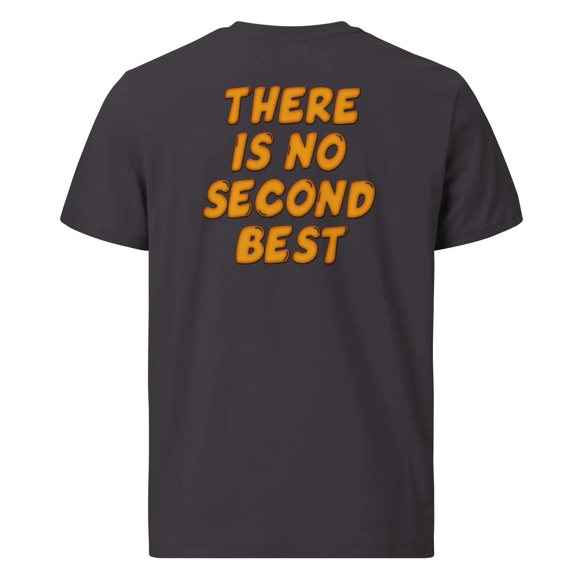 Bitcoin T-Shirt – No Second Best - back print view —  Anthracite 