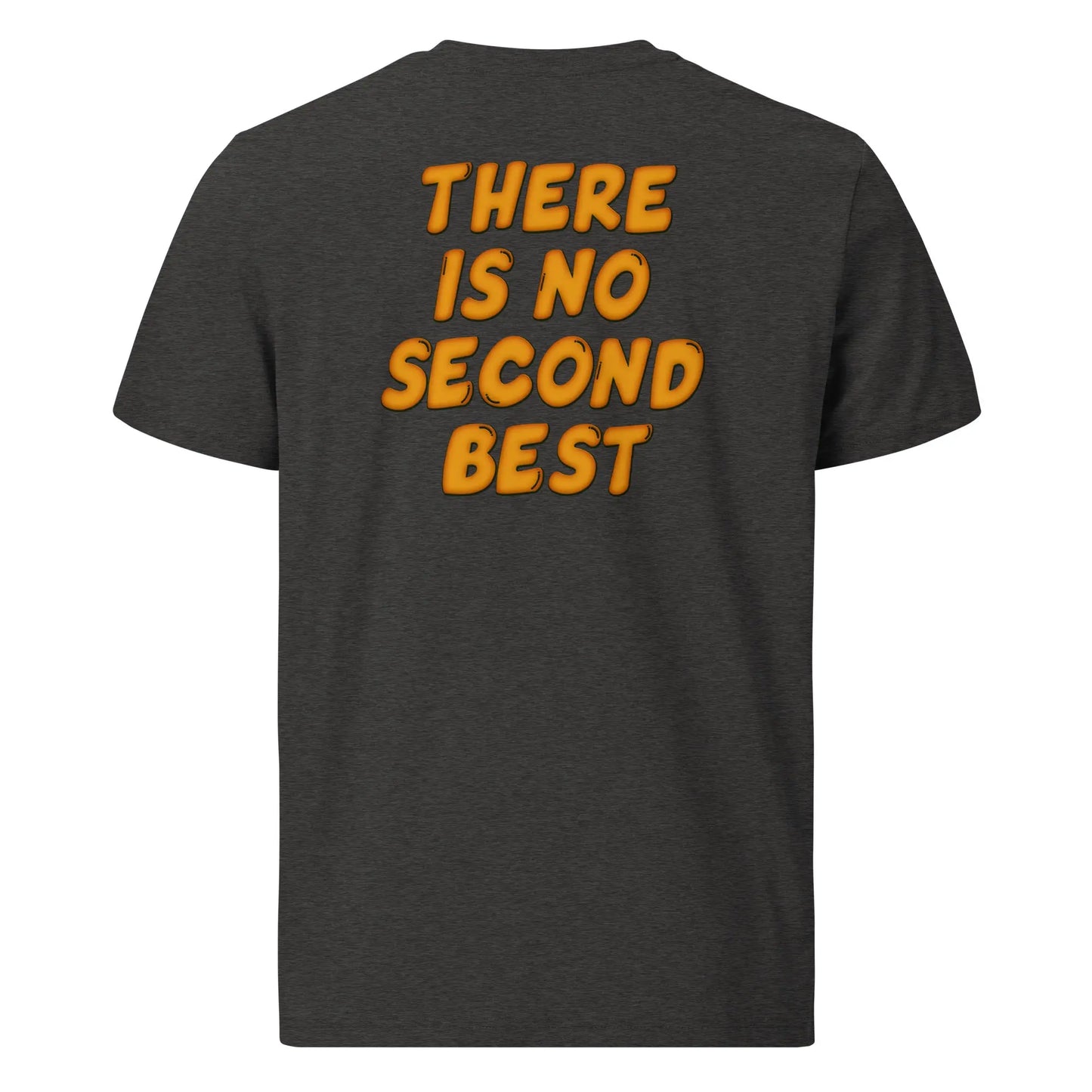 Bitcoin T-Shirt – No Second Best - back print view — grey