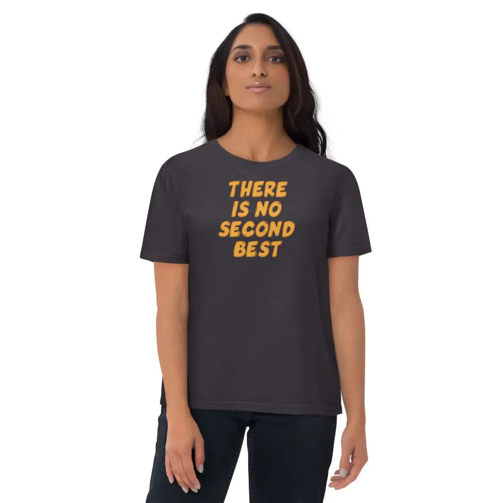 bitcoin t-shirt no second best worn on female model -Anthracite