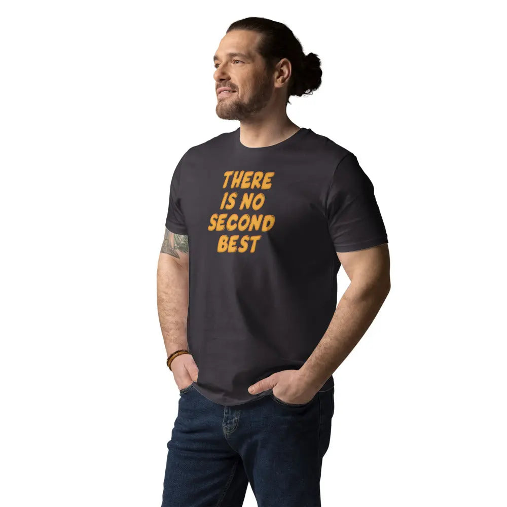 bitcoin t-shirt no second best worn on model -Anthracite