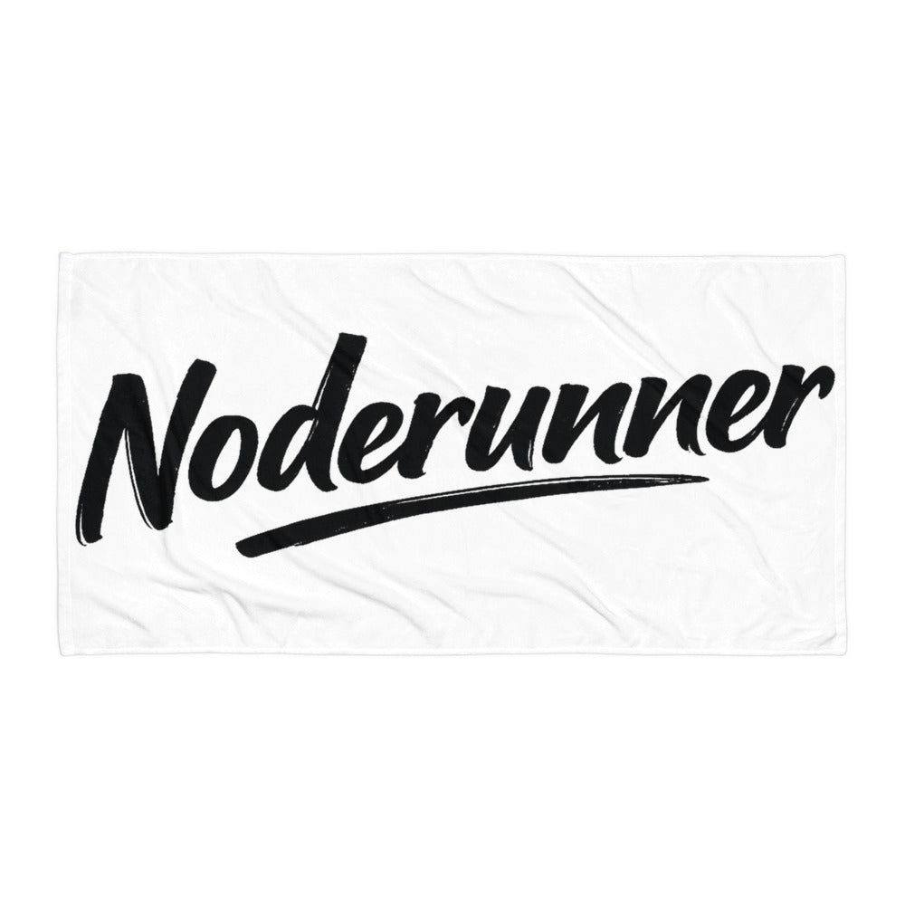 bitcoin beach towel - noderunner - front view