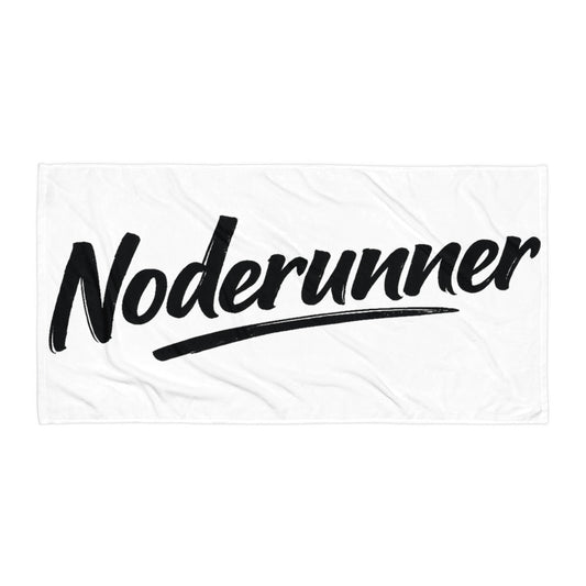 bitcoin beach towel - noderunner - front view