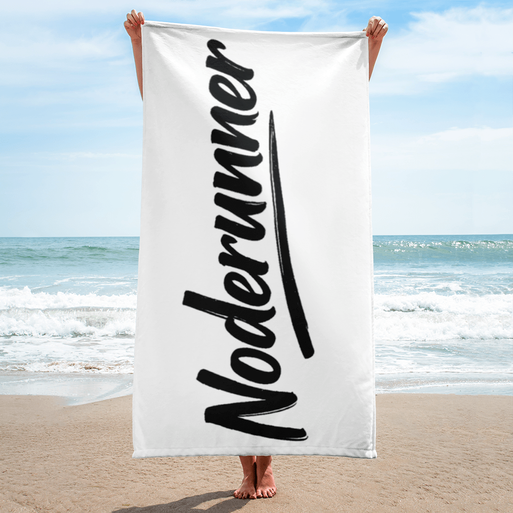bitcoin beach towel - noderunner - on the beach
