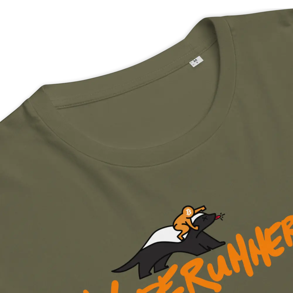 Bitcoin T-Shirt – Noderunners Honeybadger by BitPopArt — design close-up