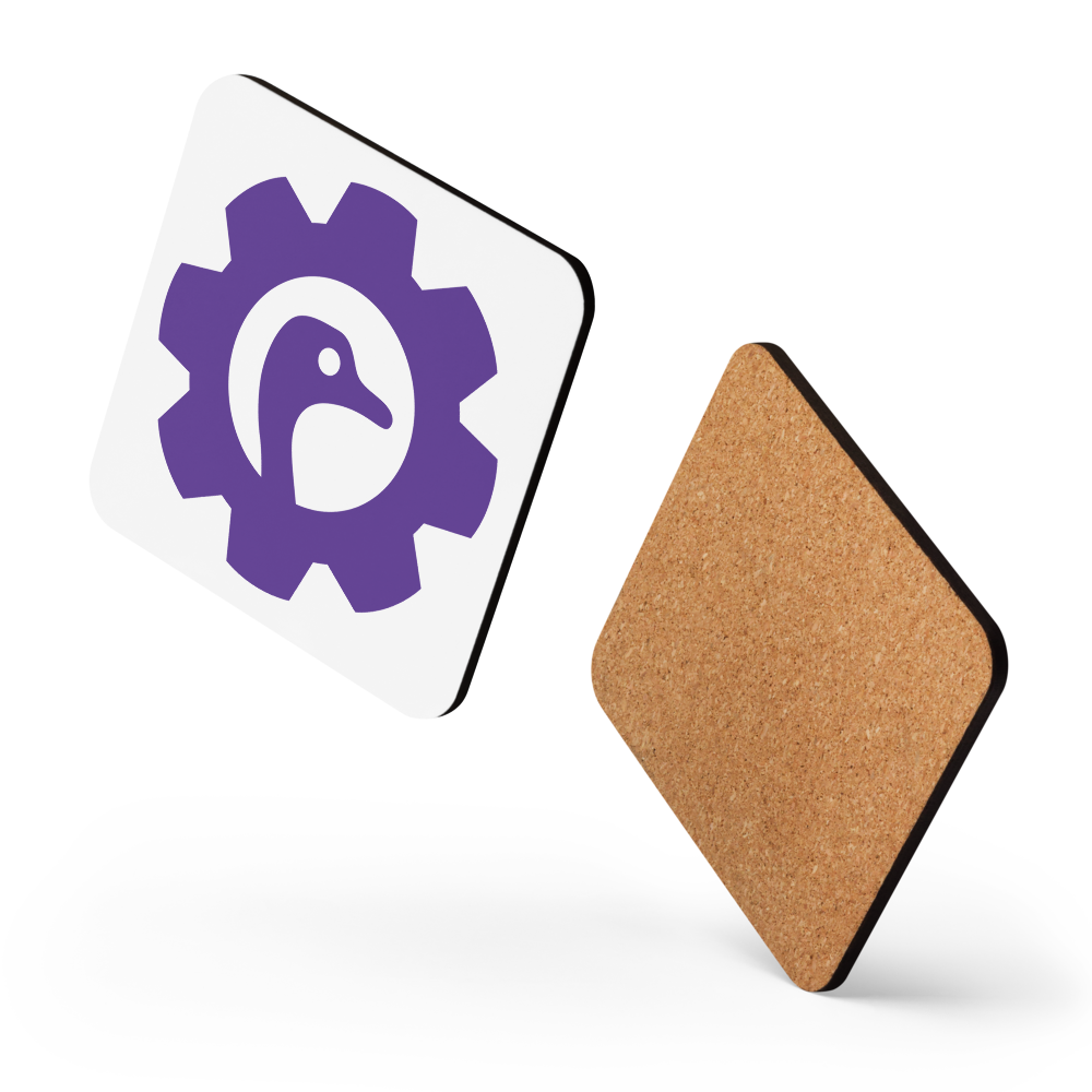 Nostr Dev Nostr coaster by BitPopArt – floating product shot