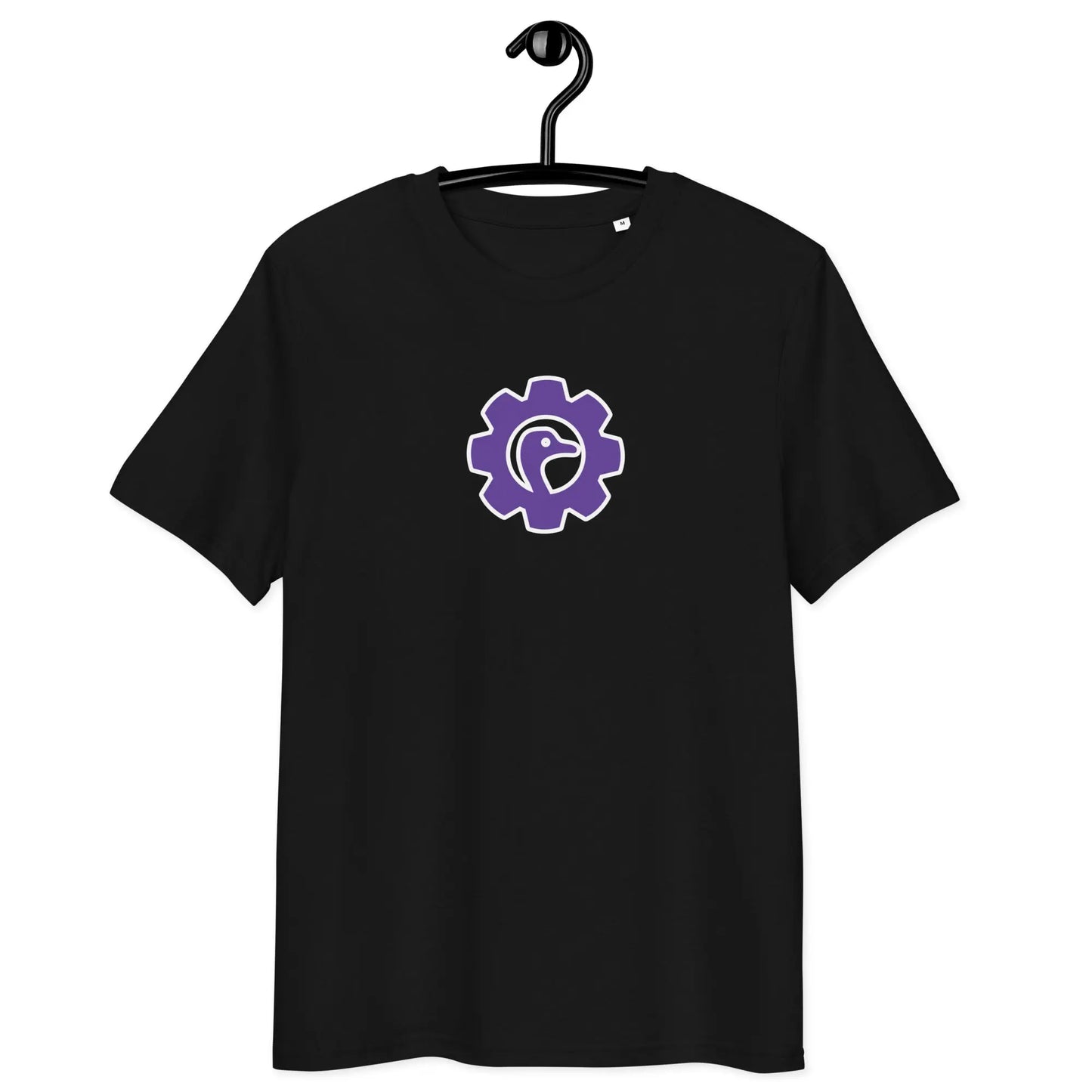 nostr t-shirt - dev - front view - black