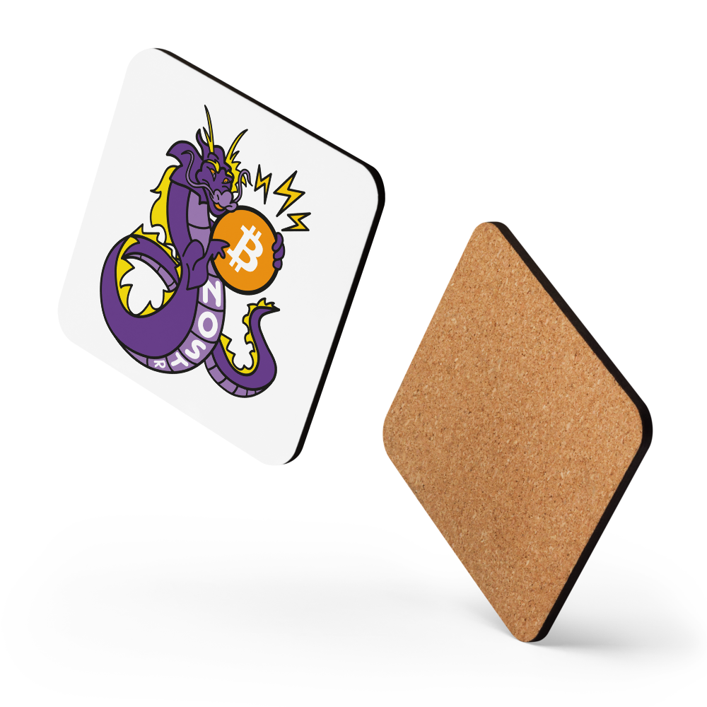 Nostr Dragon Nostr coaster by BitPopArt floating layout