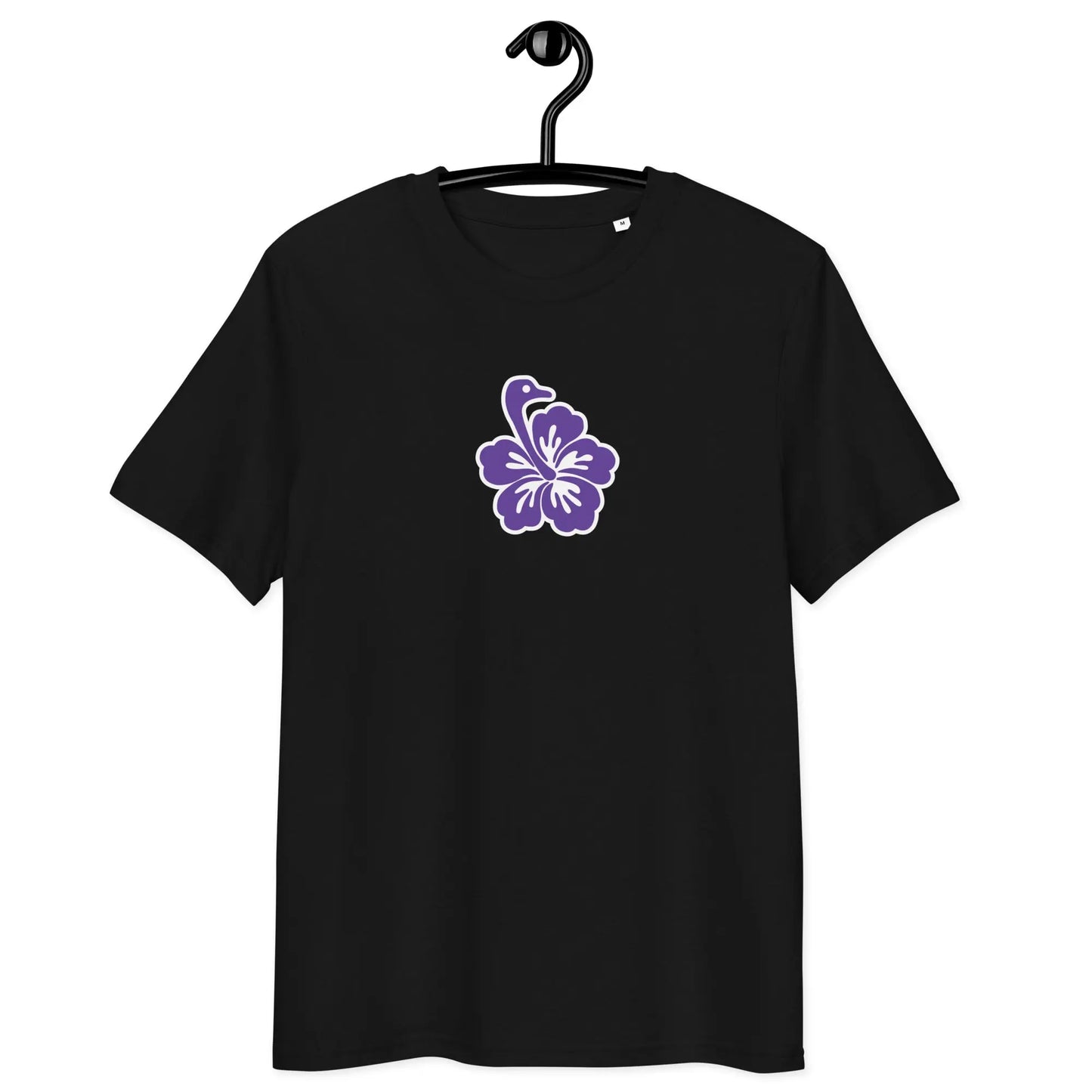 t-shirt - nostr flower - front view - black