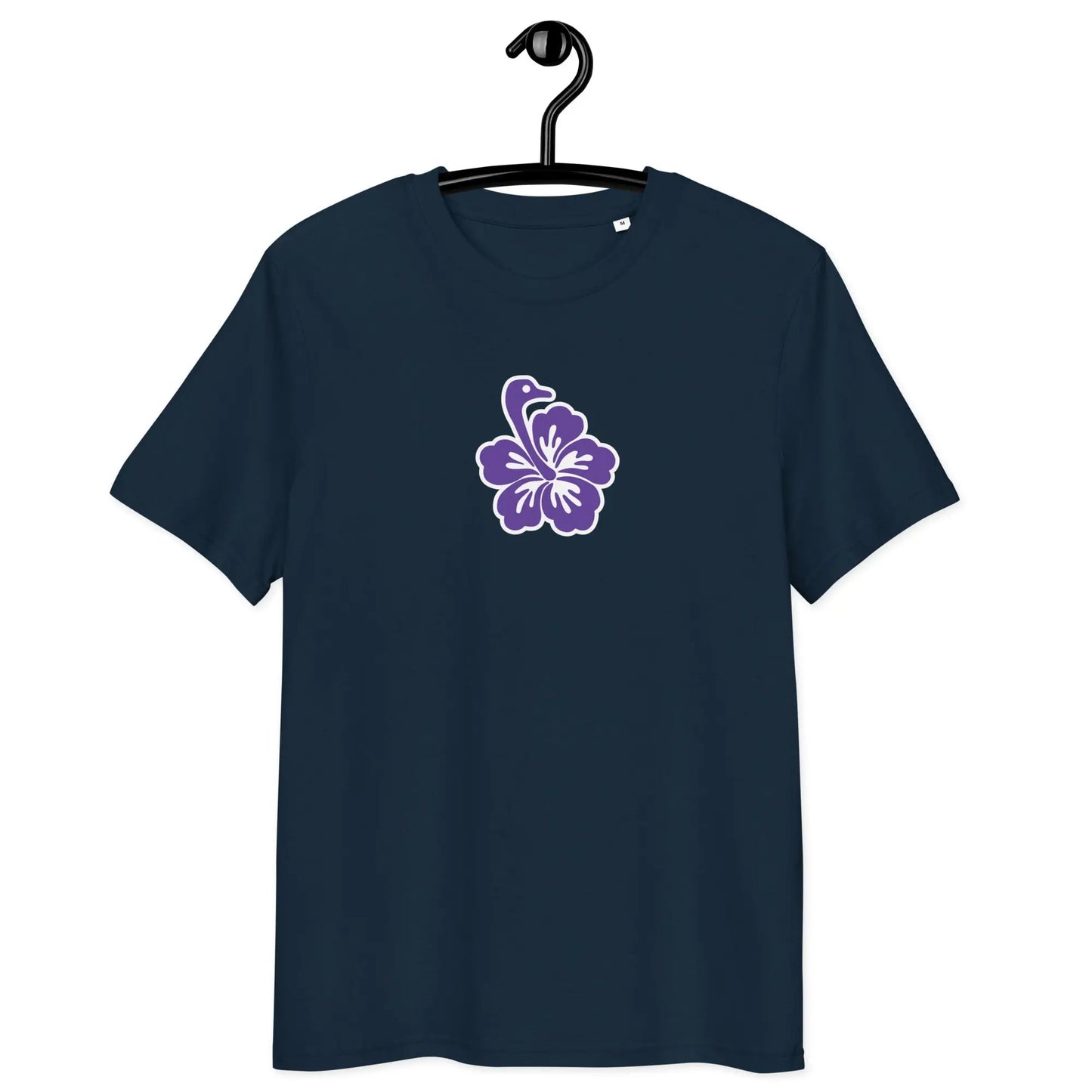 t-shirt - nostr flower - front view - blue