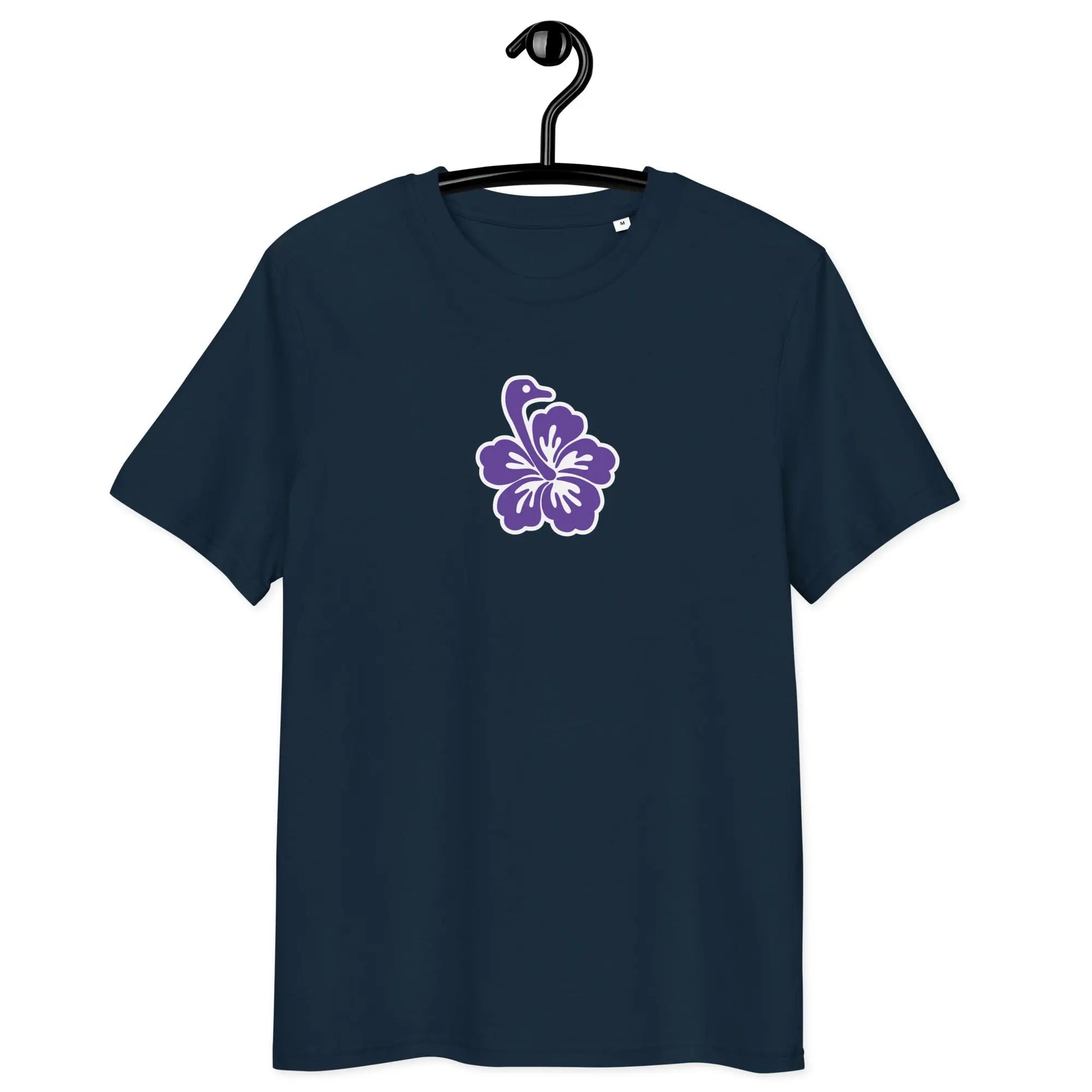t-shirt - nostr flower - front view - blue
