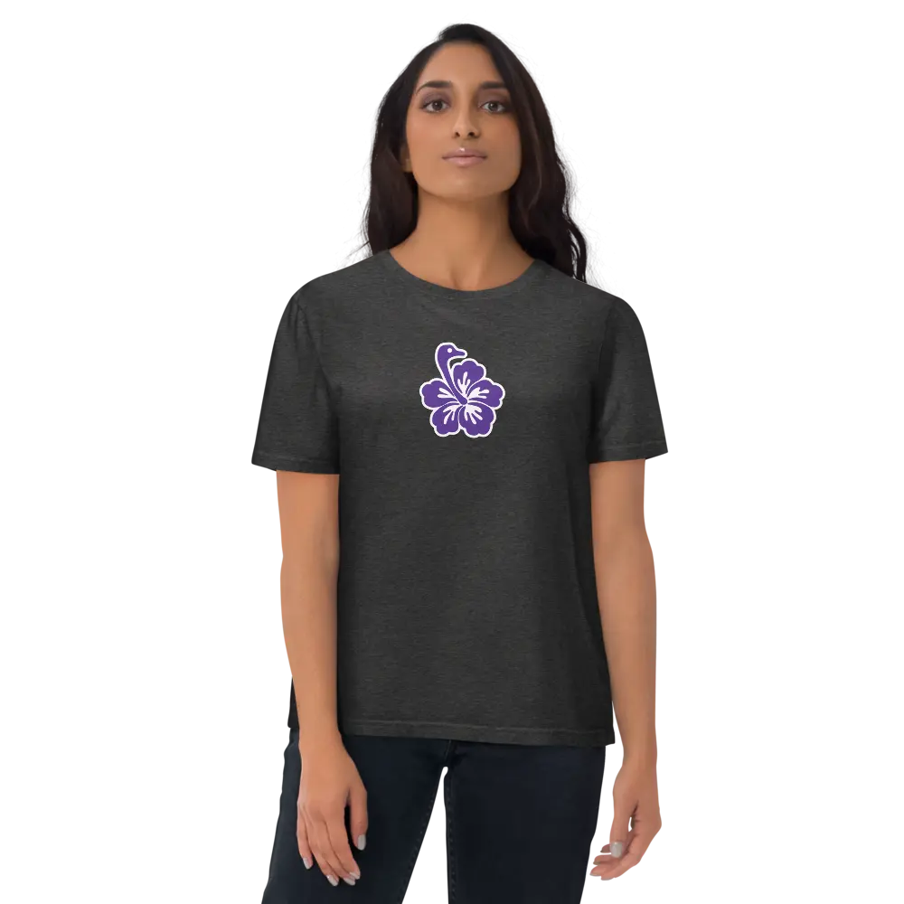 t-shirt - nostr flower - worn on female model 