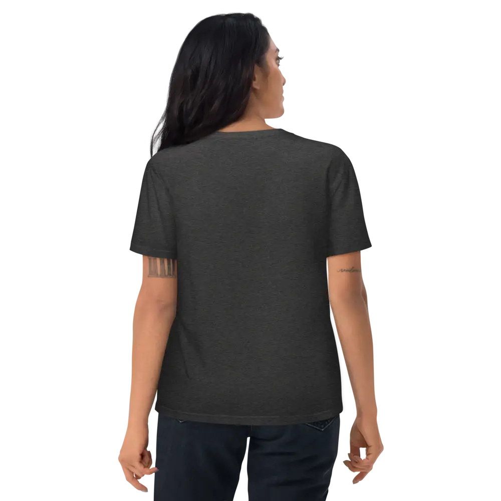 t-shirt - nostr flower - worn on female model - back