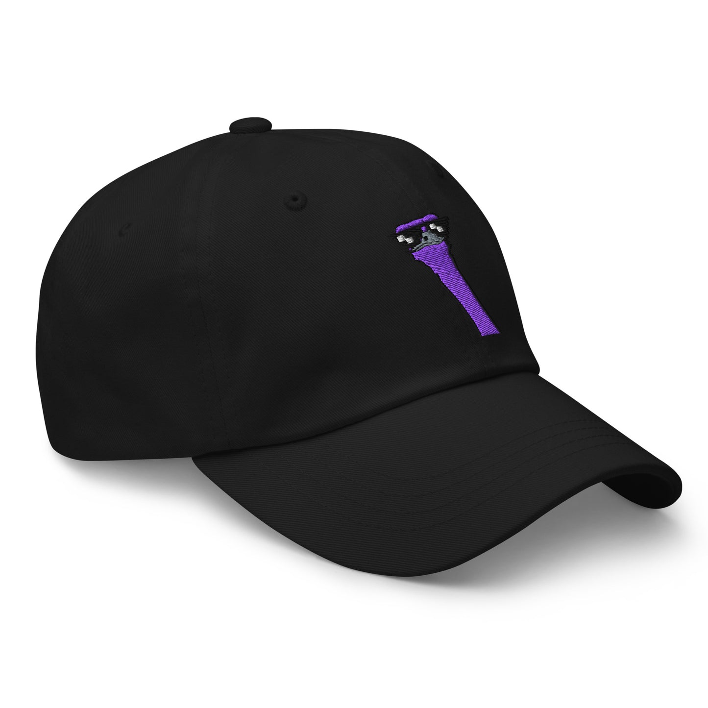 nostr hat - cool ostrich - angled view - black