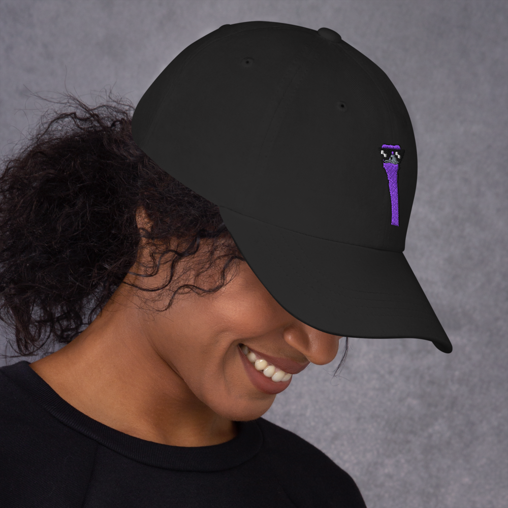 nostr hat - cool ostrich - worn by female - black