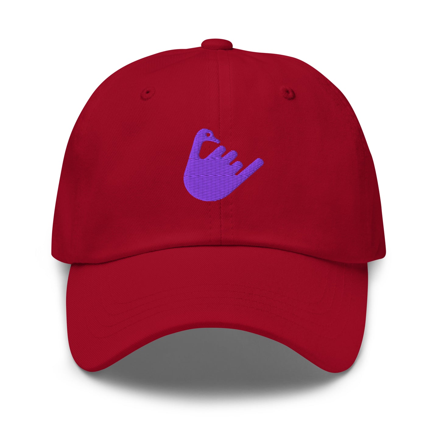 nostr hat - hang loose - front view - red