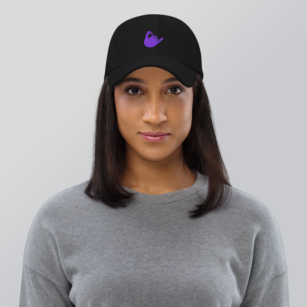 nostr hat - hang loose - worn by female - black