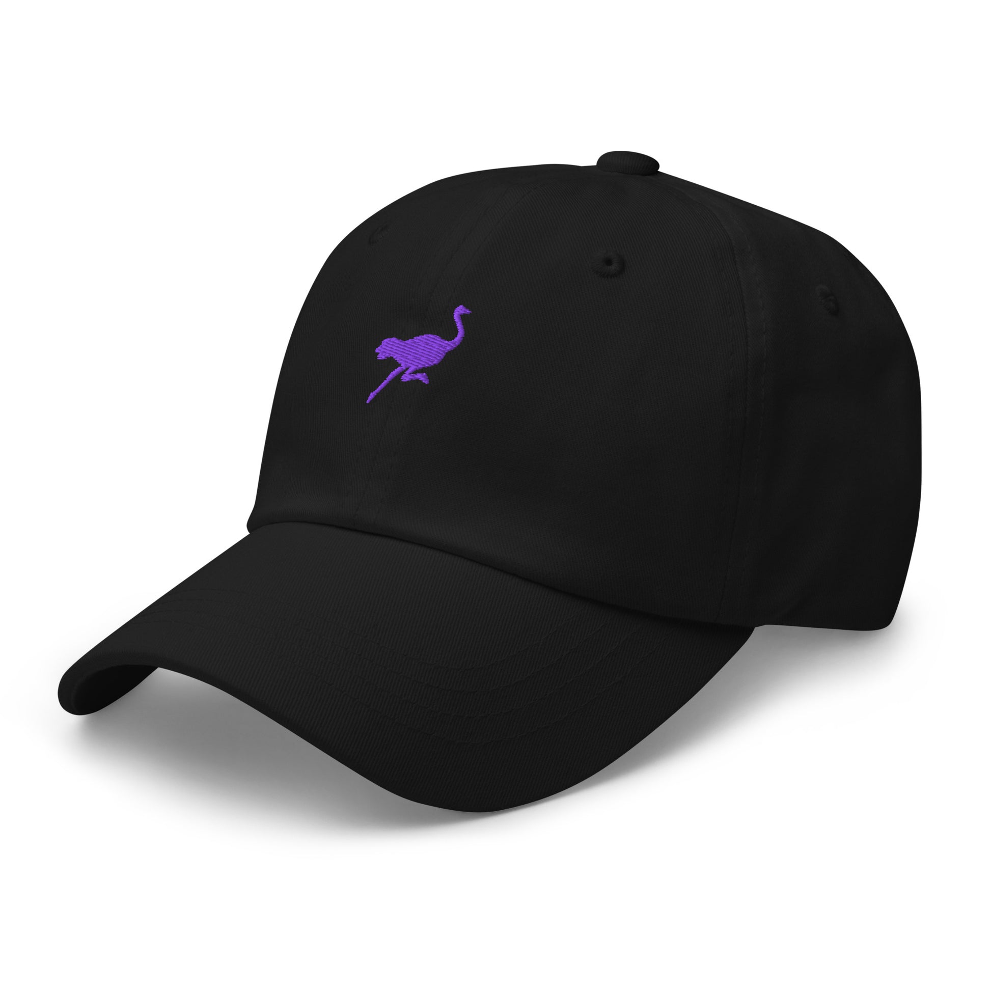 nostr hat - nostrich - angled side view - black