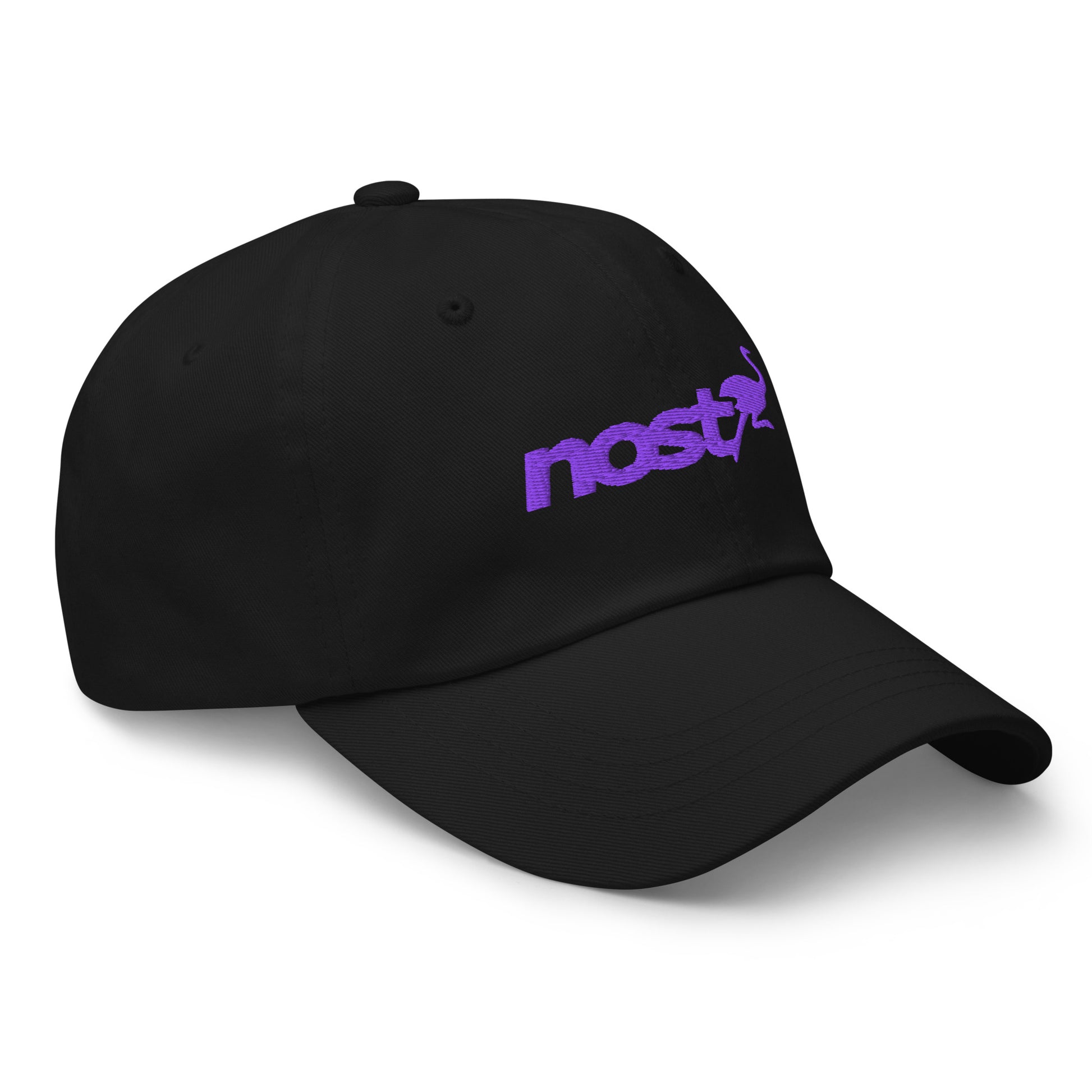 nostr hat - nostrich - angled view - black