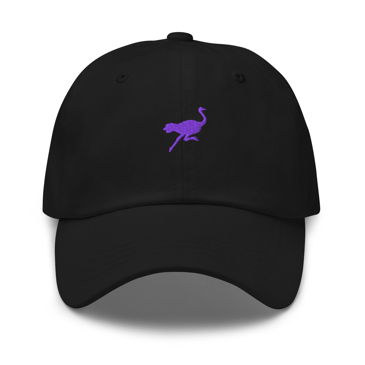 nostr hat - nostrich - front view - black