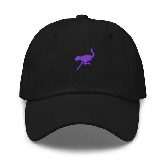 nostr hat - nostrich - front view - black